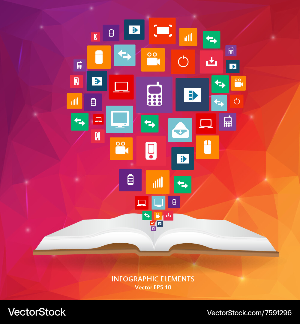 Abstract creative concept siluet hands Royalty Free Vector