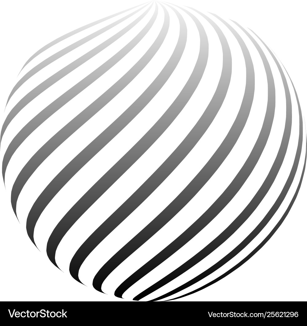 Abstract globe dotted sphere 3d halftone effect Vector Image