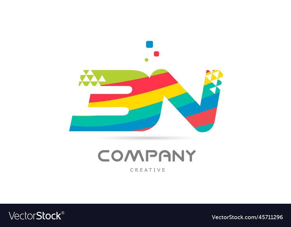 Bs combination colorful alphabet letter logo icon Vector Image