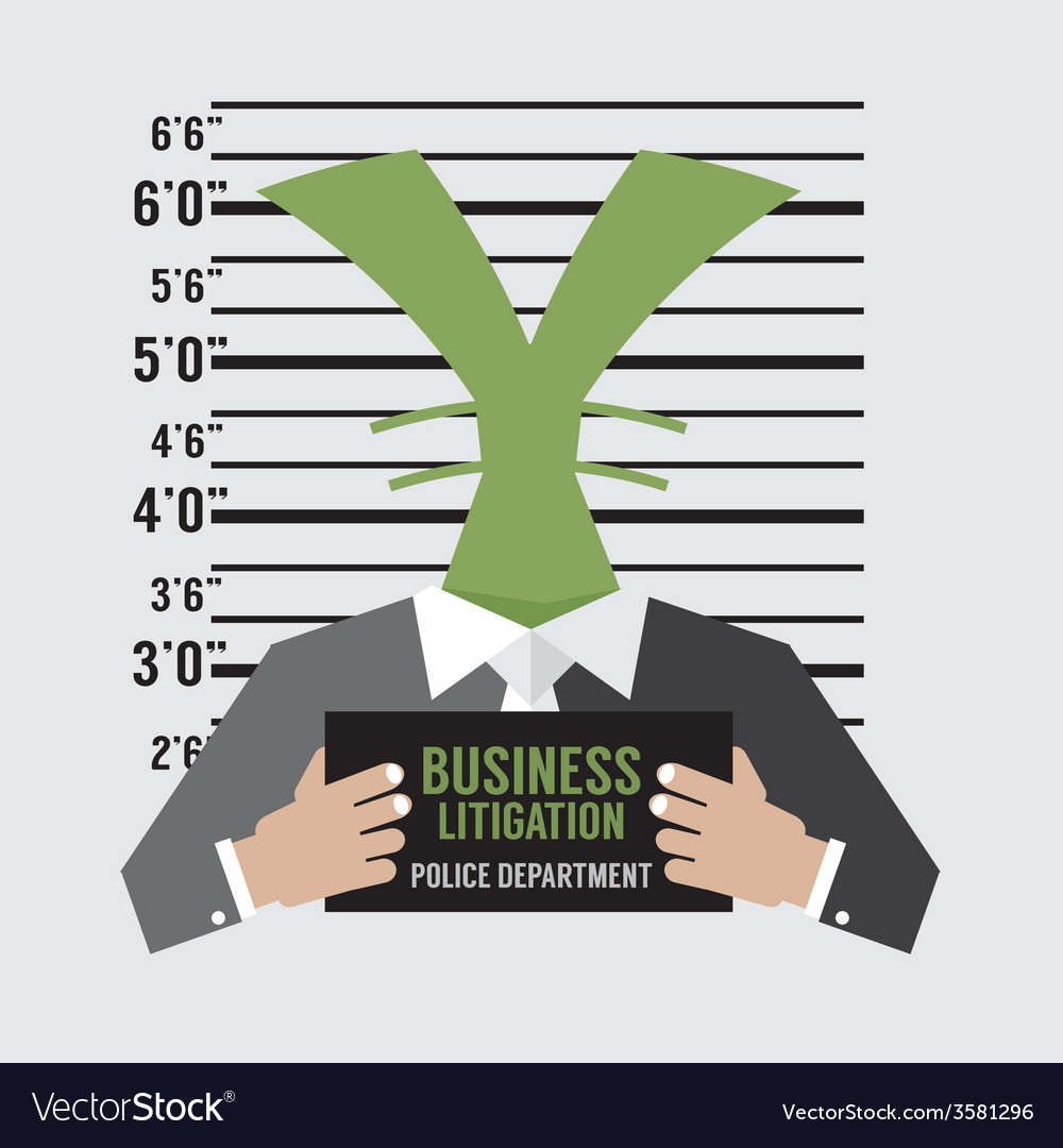 Business litigation concept Royalty Free Vector Image