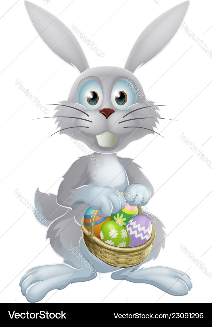 Easter eggs bunny Royalty Free Vector Image - VectorStock