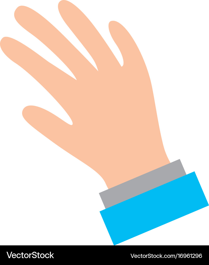 Hand human isolated icon Royalty Free Vector Image