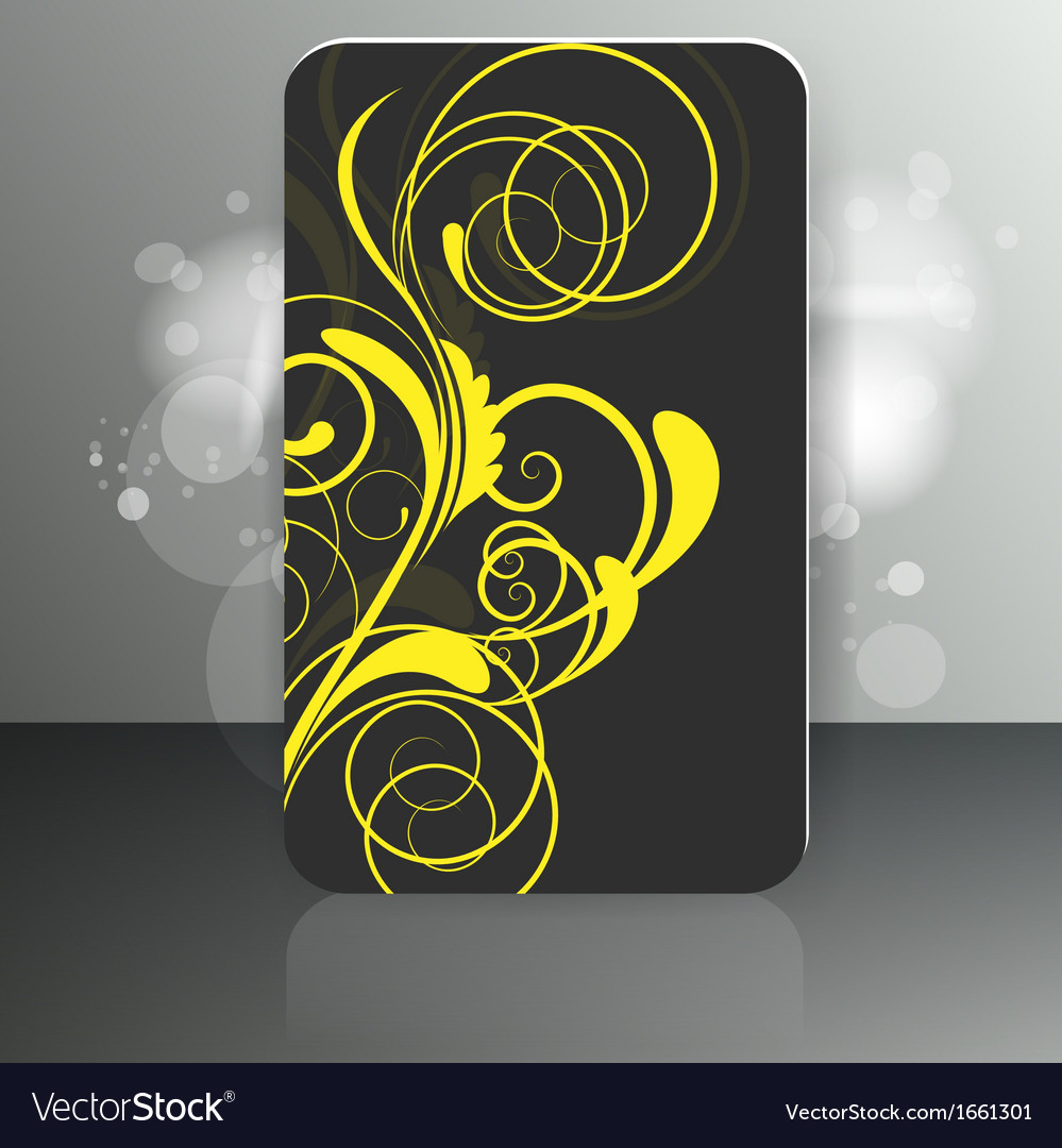 Abstract card with floral background