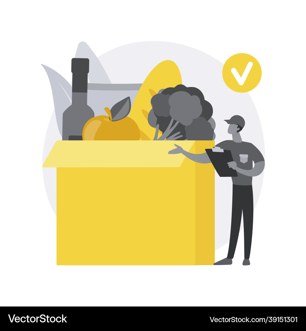 Box subscription service abstract concept Vector Image