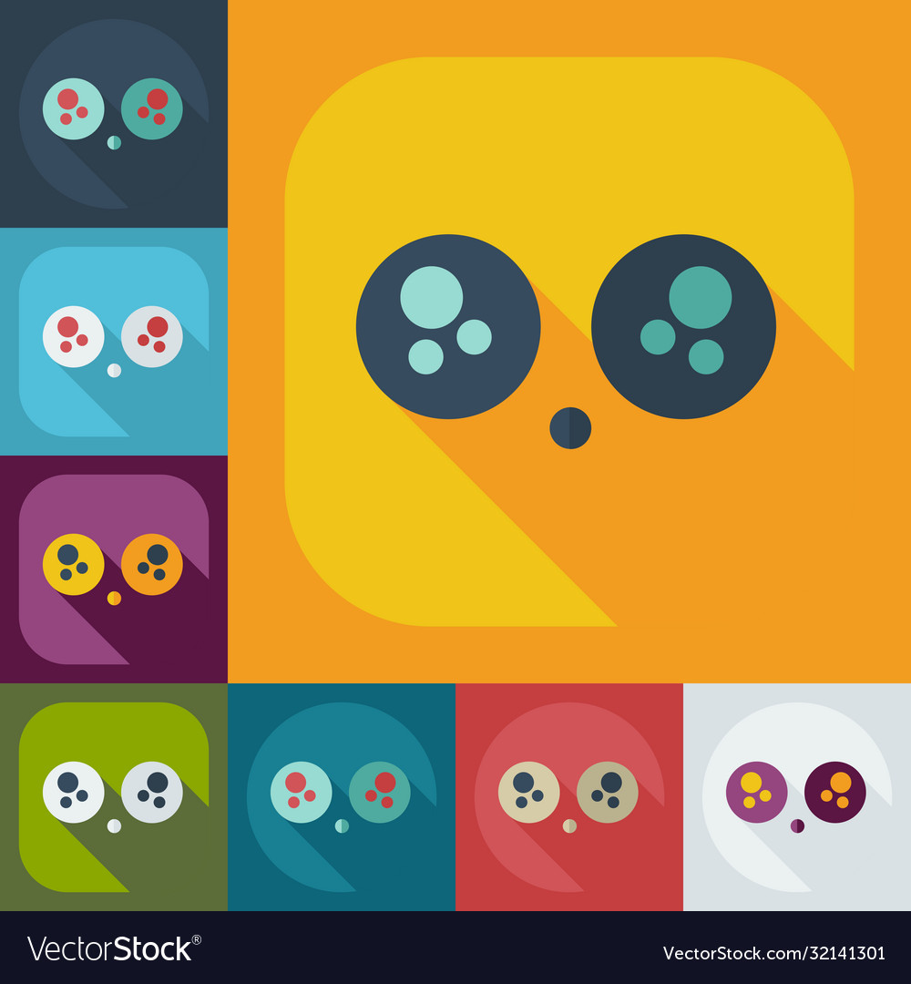 Flat modern design with shadow icons sad smiley