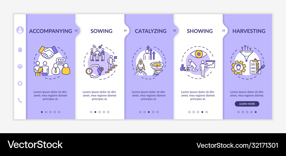 Onboarding template Royalty Free Vector Image - VectorStock