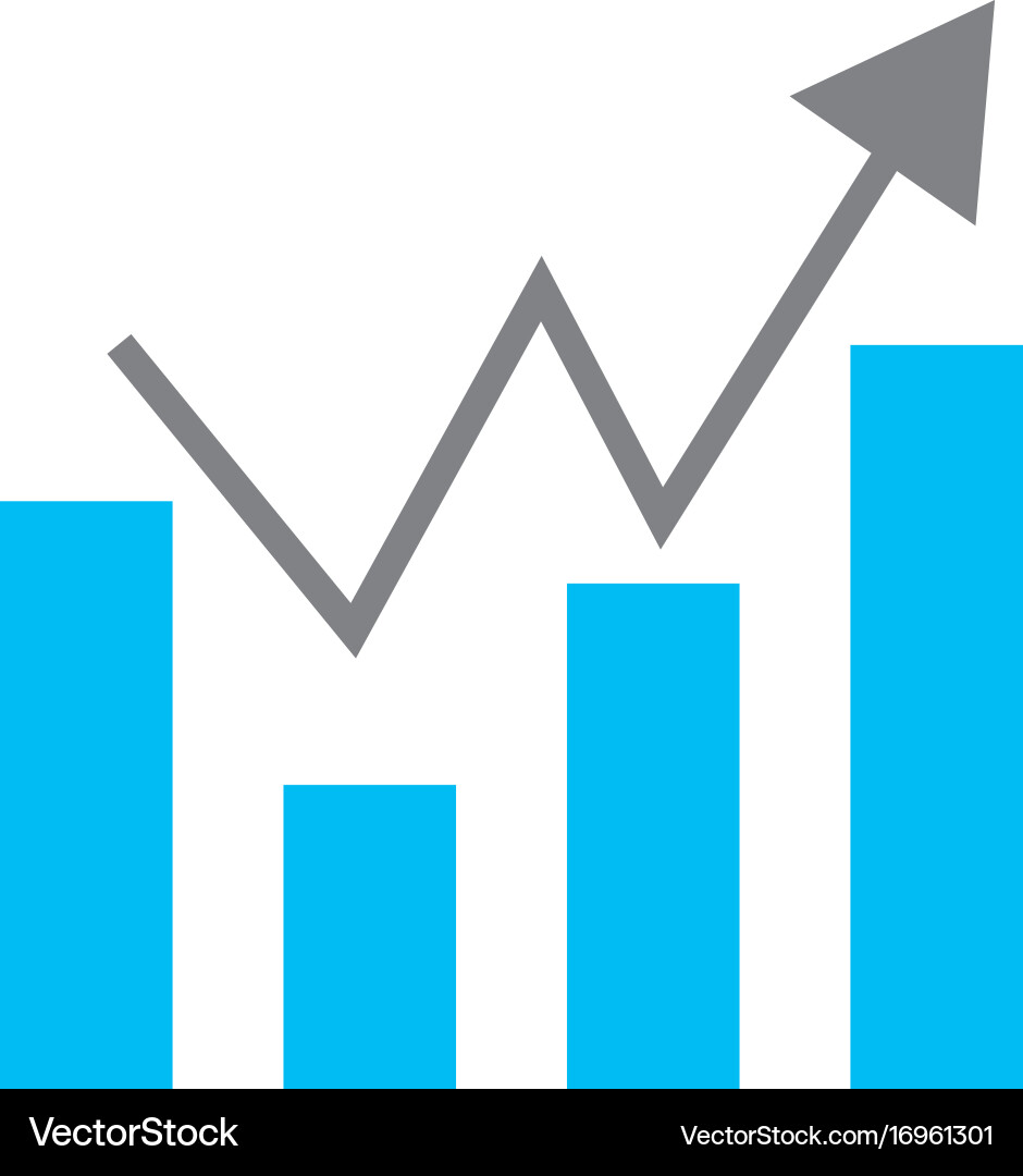 Statistic graphic isolated icon Royalty Free Vector Image