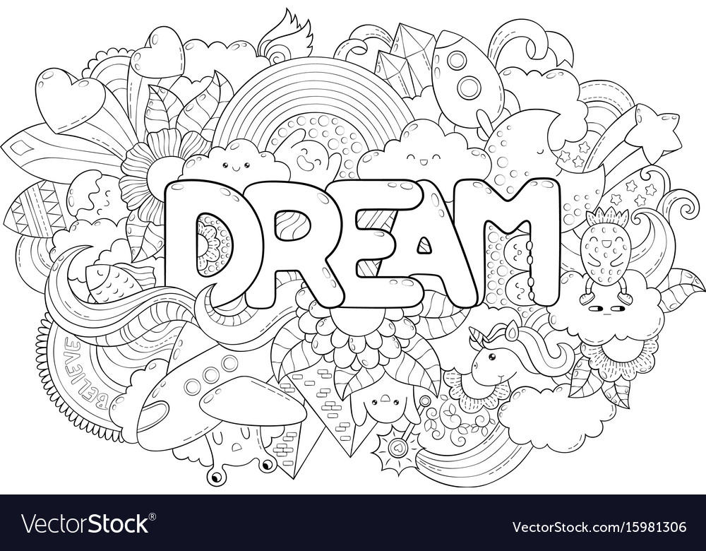 Abstract background with text dream texture for Vector Image