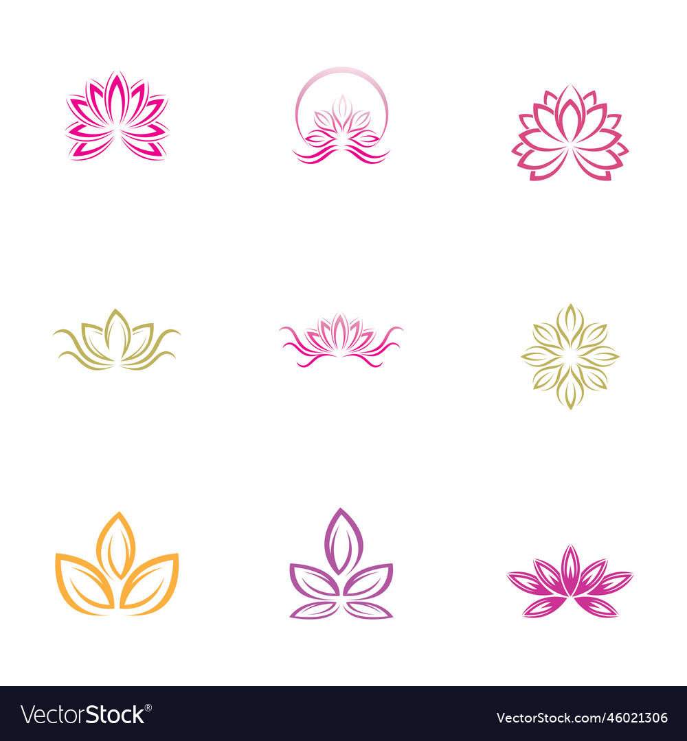 Beauty lotus icon Royalty Free Vector Image - VectorStock