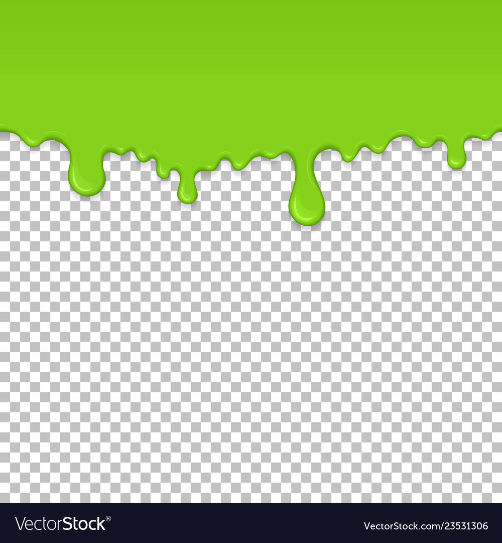 Light green dripping slime seamless element Vector Image