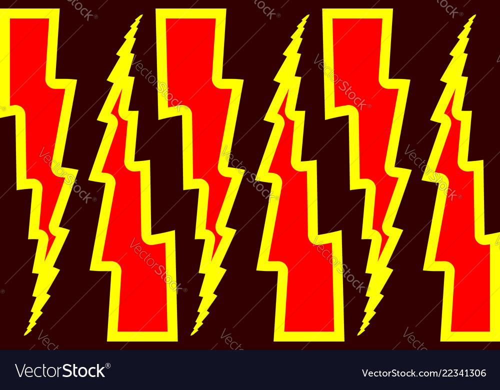 Lightning Bolt Abstract Geometric Pattern Vector Image