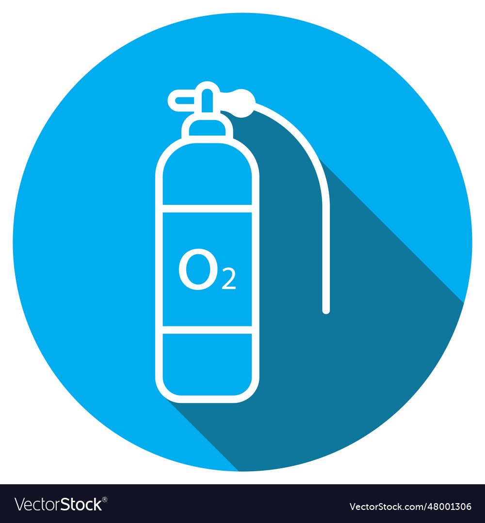 Oxygen cylinder icon Royalty Free Vector Image