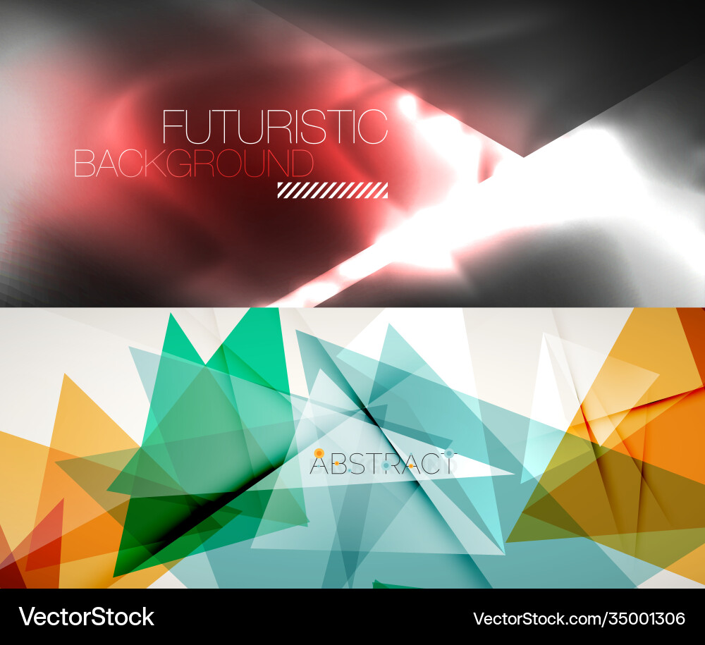 Set geometric backgrounds Royalty Free Vector Image