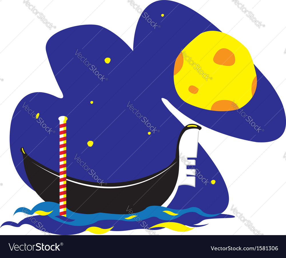 Venetian gondola Royalty Free Vector Image - VectorStock