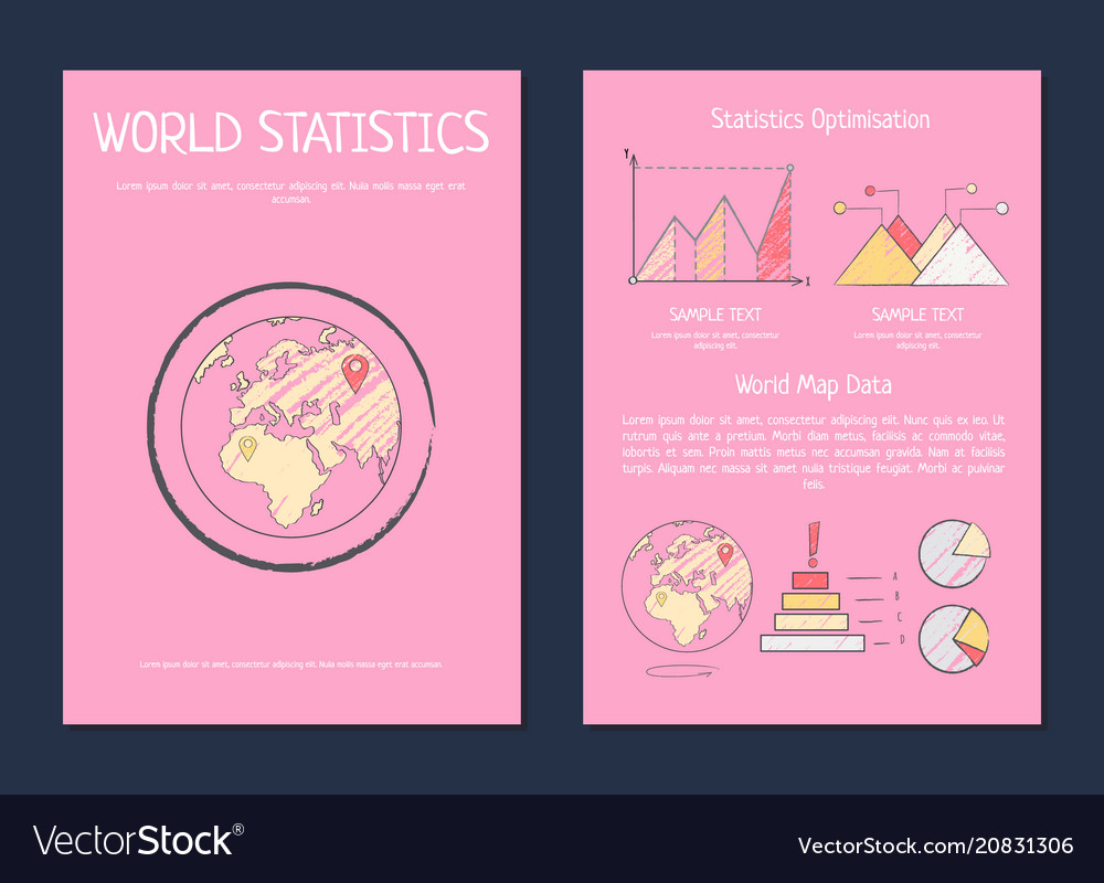 World statistics optimization process methods Vector Image
