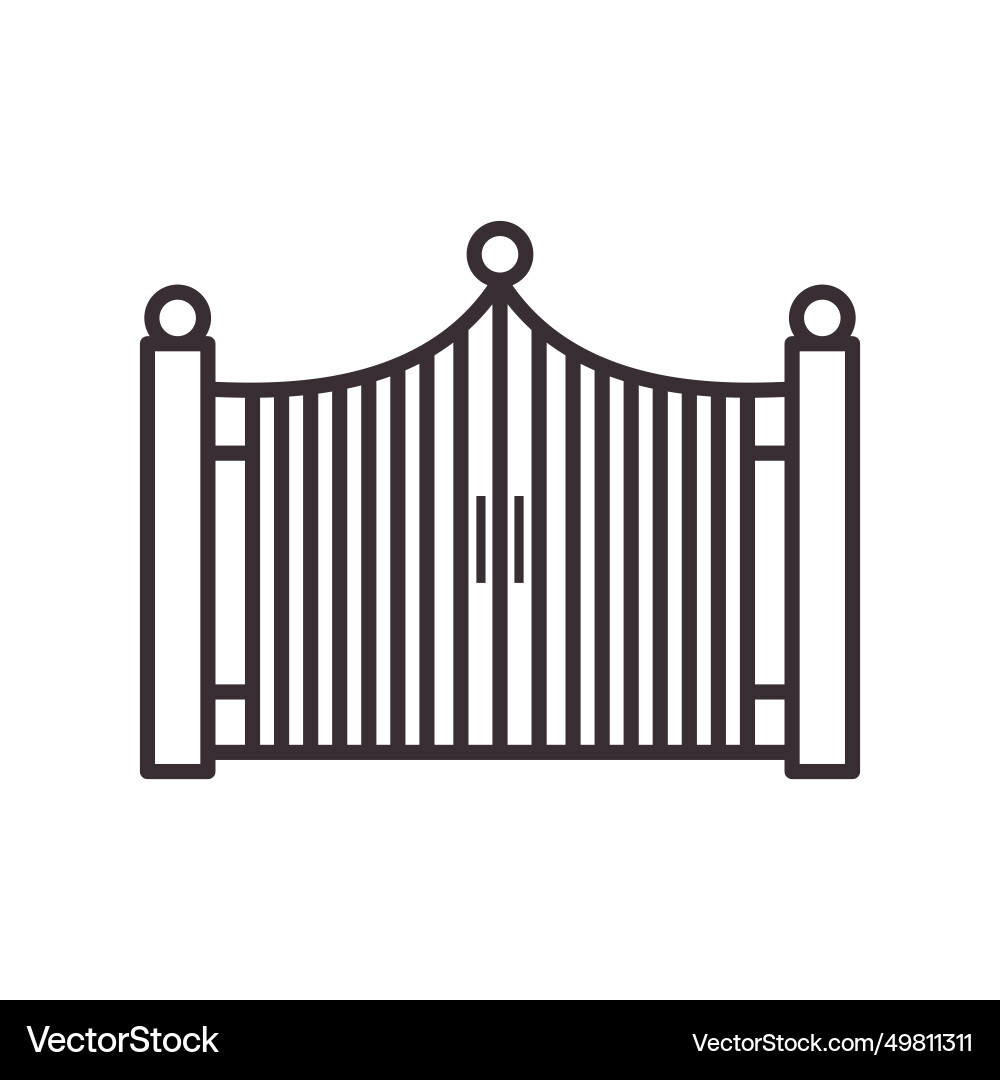 Fence icon logo design Royalty Free Vector Image