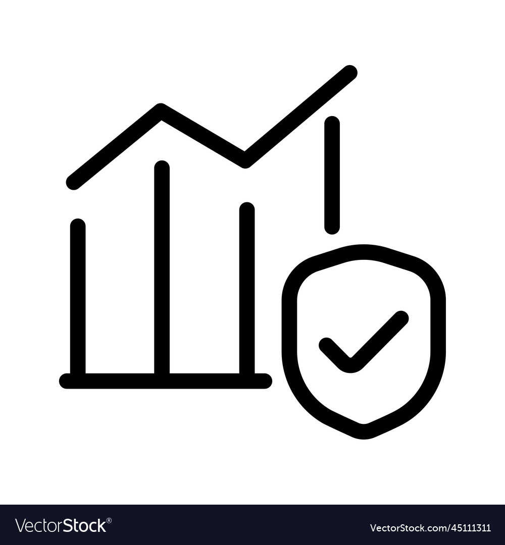 Graph protection icon Royalty Free Vector Image