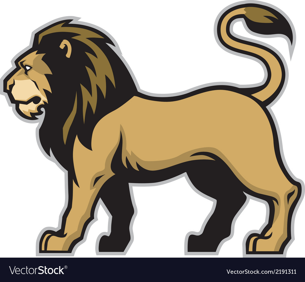 Lion mascot Royalty Free Vector Image - VectorStock