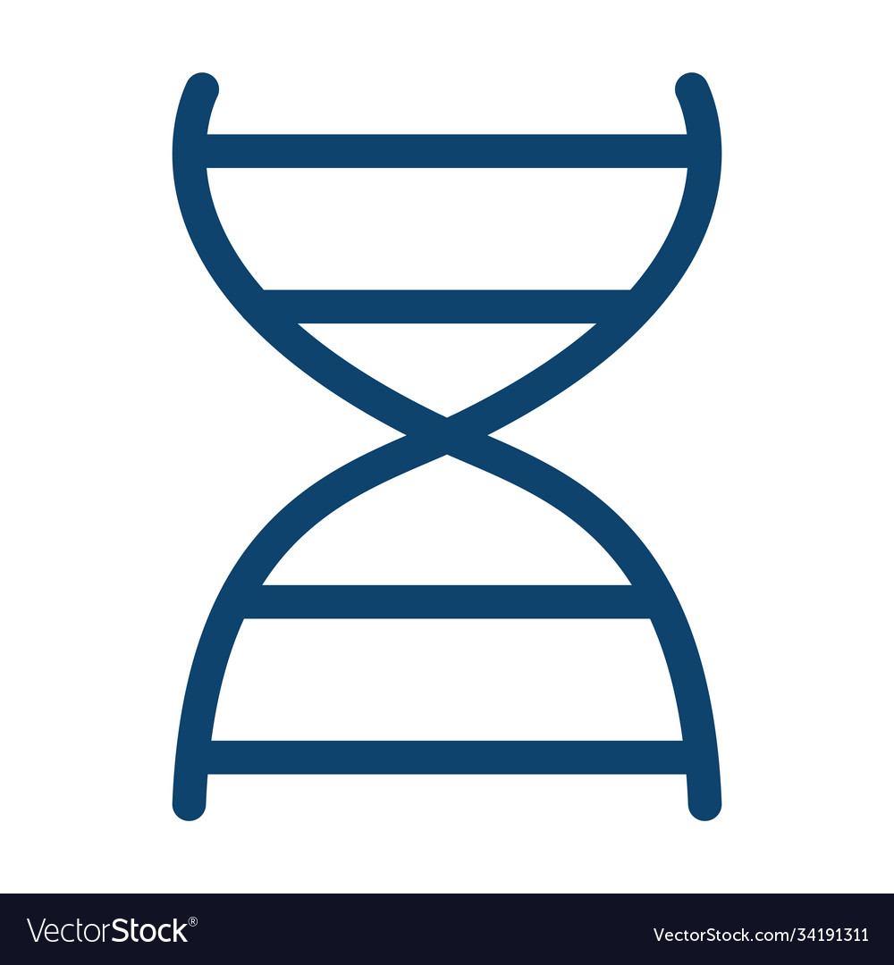 Medical molecule dna genetic silhouette icon Vector Image