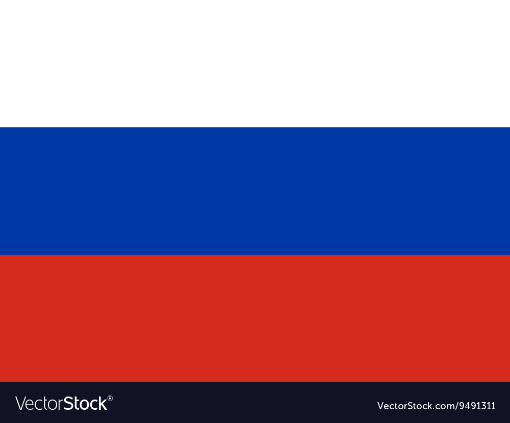 Russia flag. National realistic flag of Russian Federation. Stock Vector