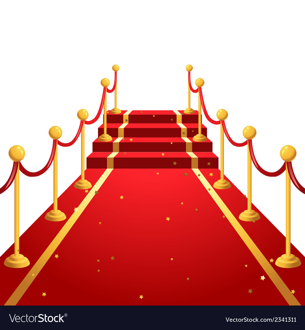 on-the-red-carpet-royalty-free-vector-image-vectorstock