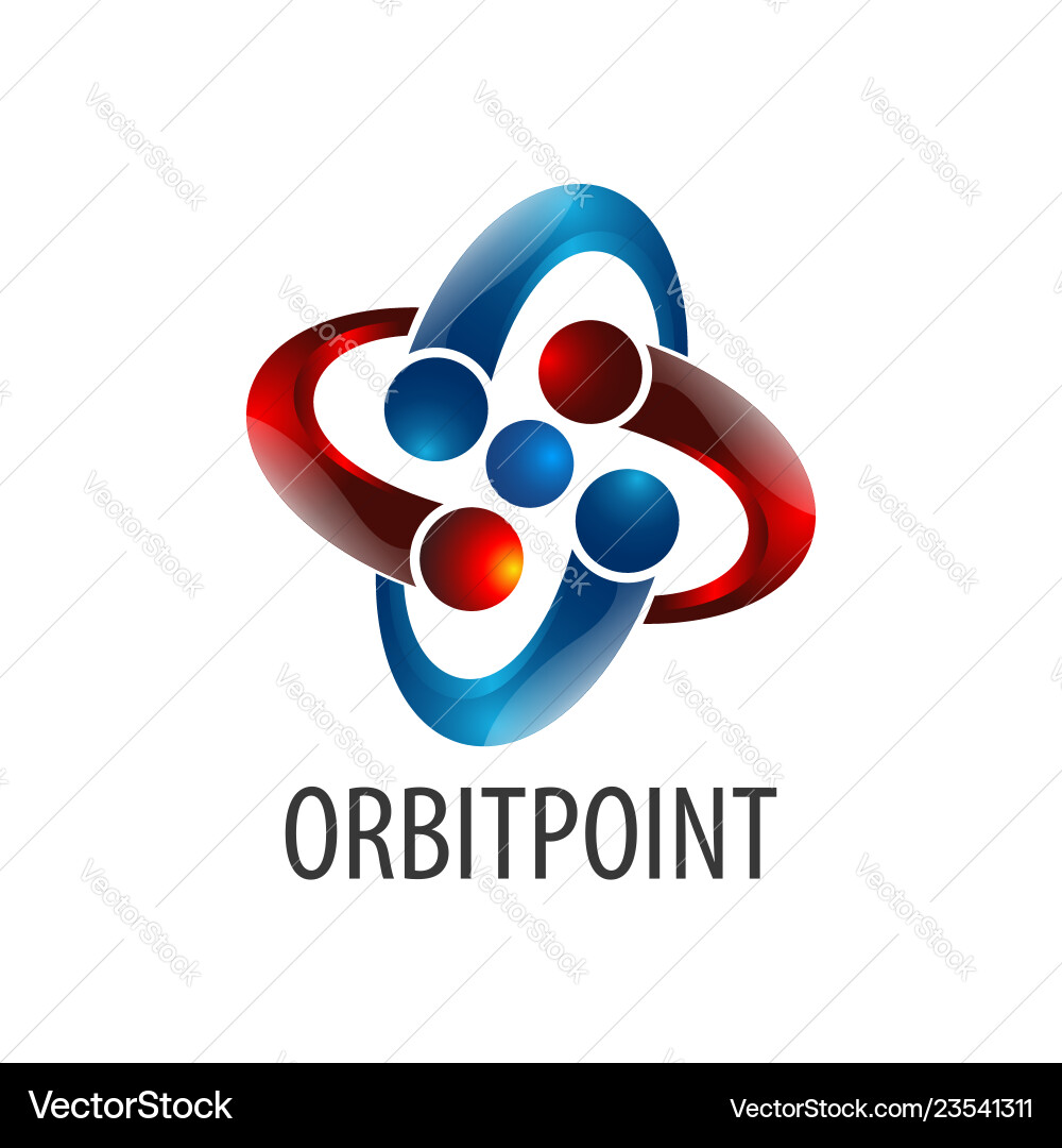 Shiny orbit point logo concept design symbol Vector Image