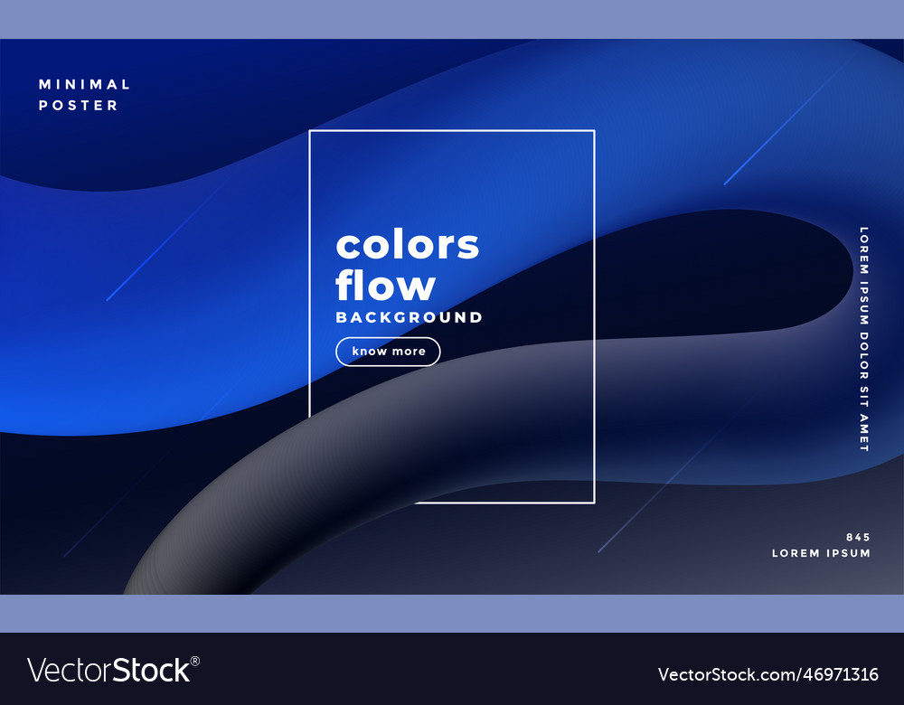 Abstract 3d dark background with fluid loop effect