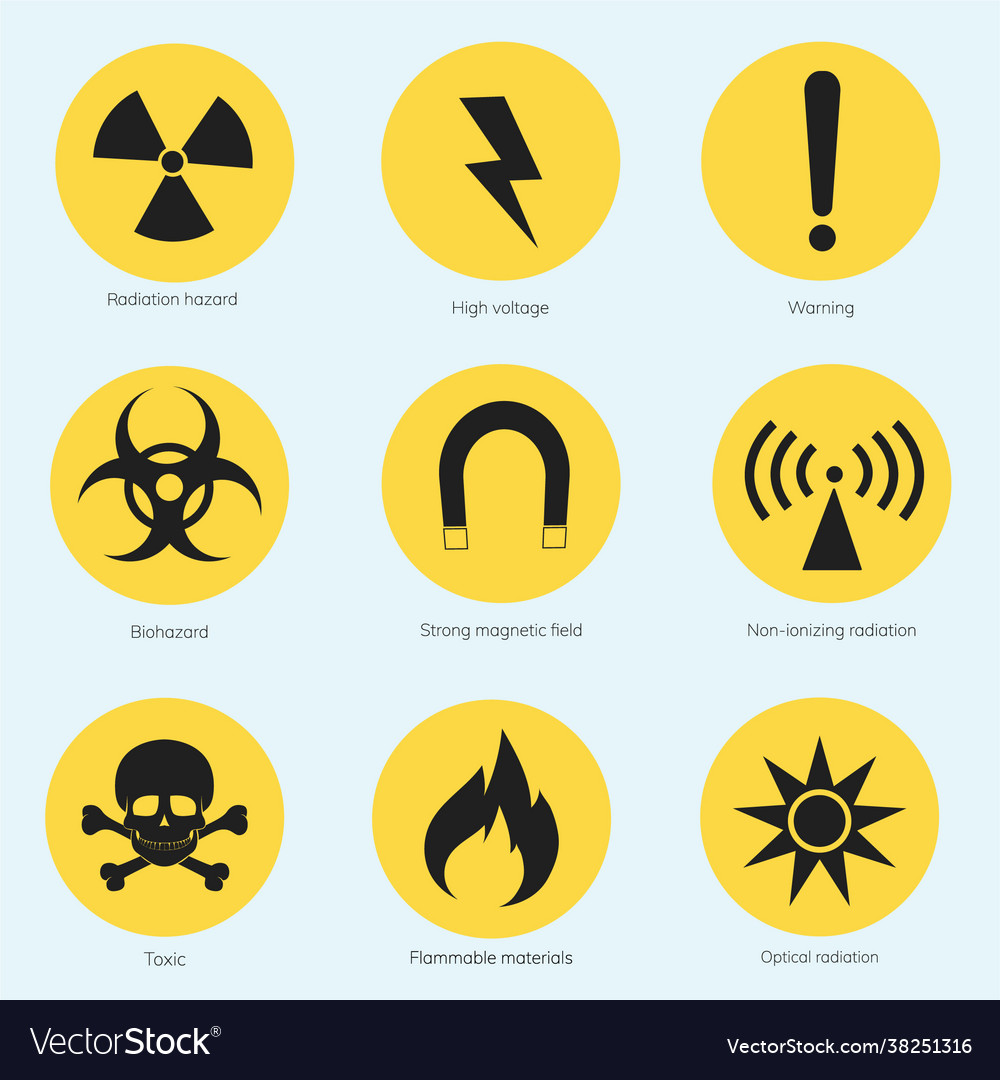 Collection warning signs Royalty Free Vector Image