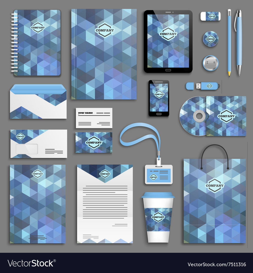 Corporate identity template set Royalty Free Vector Image