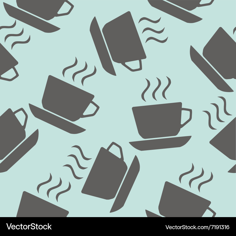 Cup coffee seamless Royalty Free Vector Image - VectorStock