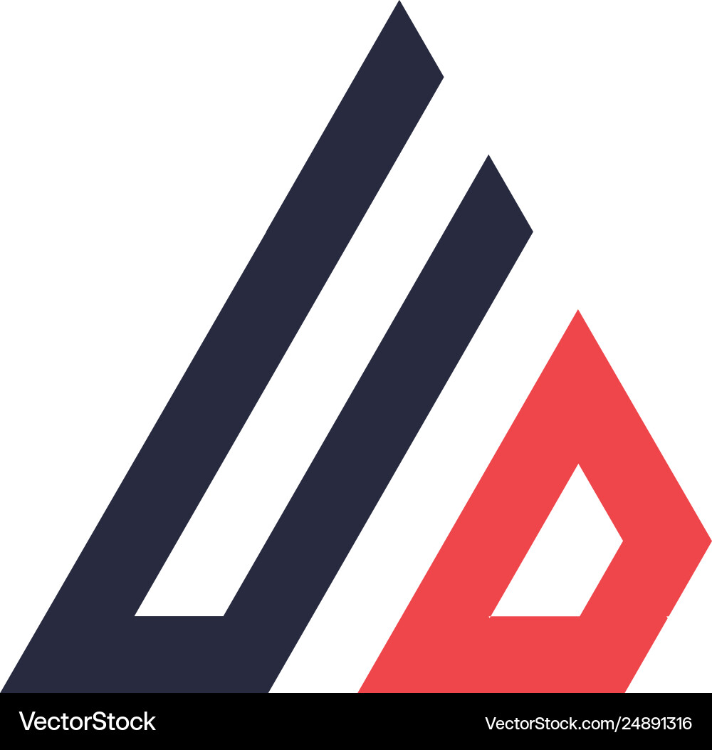 Initial letter triangle logo Royalty Free Vector Image