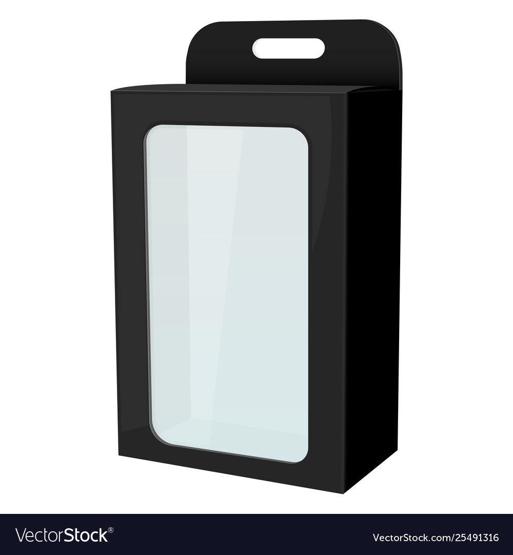 Packaging Mock Up Black Display Box Royalty Free Vector