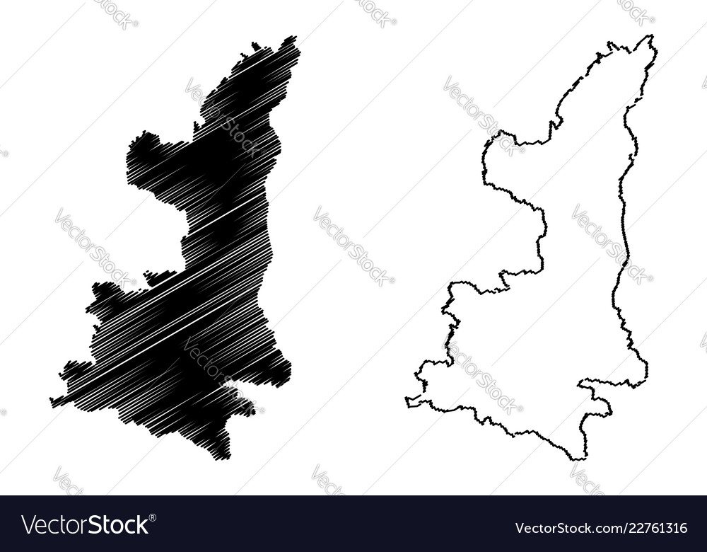 Shaanxi province map Royalty Free Vector Image