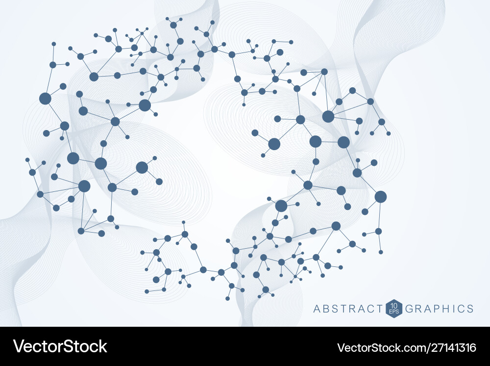 Structure molecule and communication dna atom Vector Image