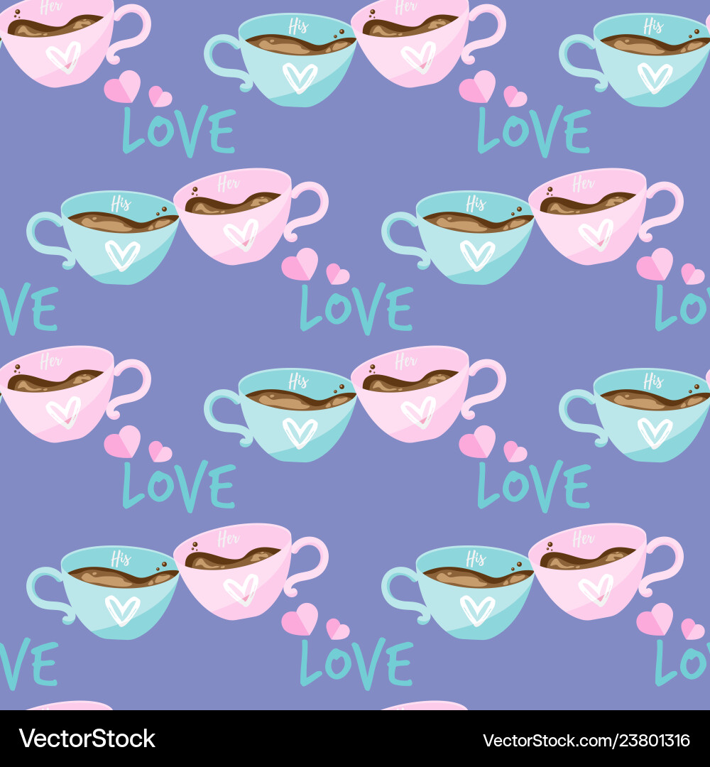 Valentines day seamless pattern Royalty Free Vector Image