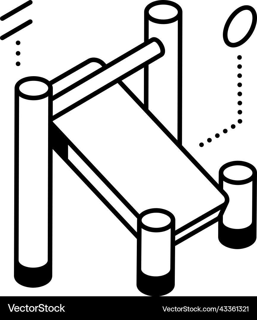 A gym equipment smith machine in isometric icon Vector Image