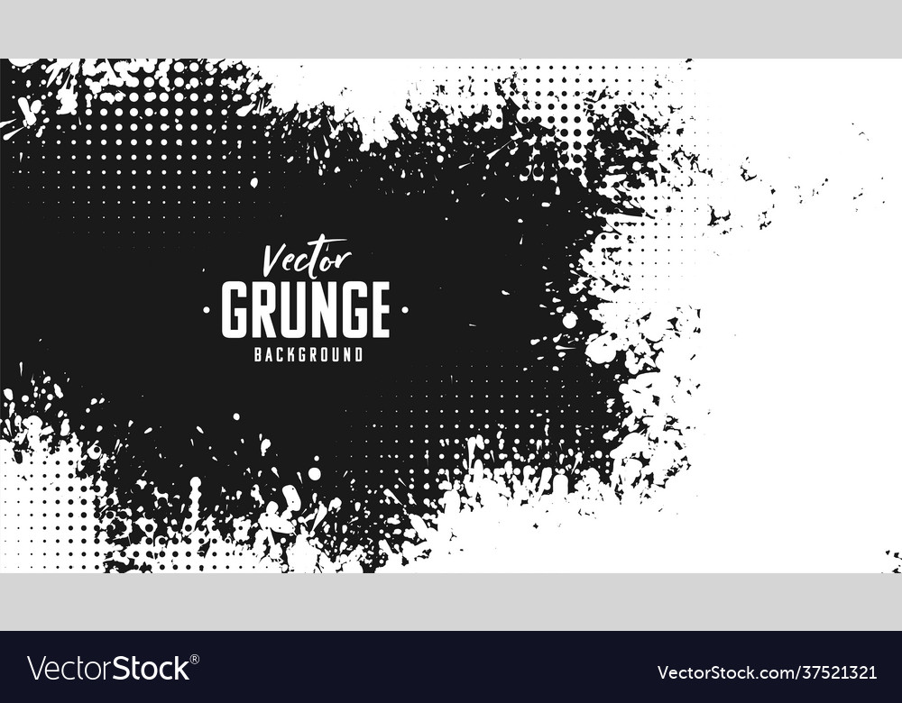 Black and white abstract halftone grunge