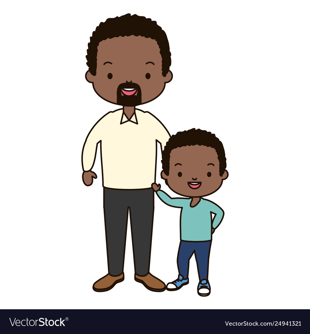 Dad and son Royalty Free Vector Image - VectorStock