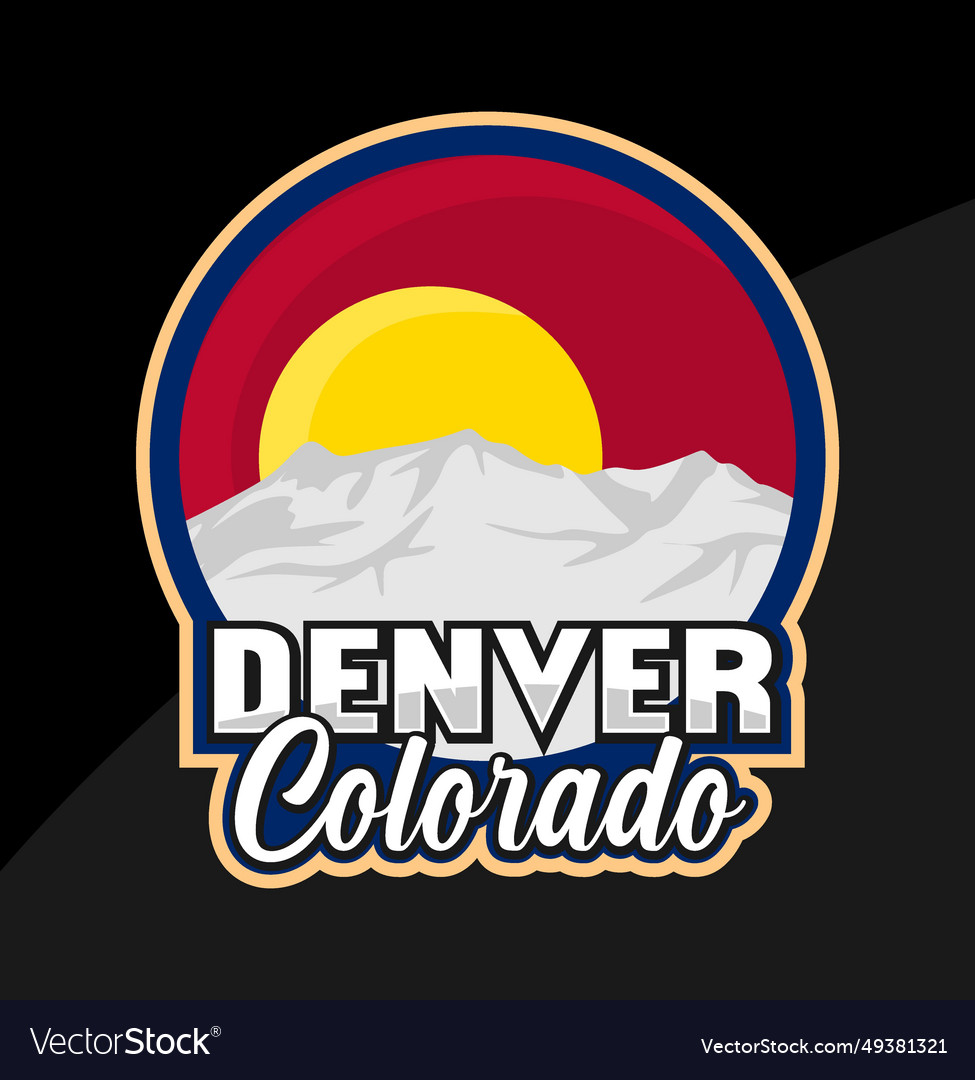 Denver colorado united states of america Vector Image