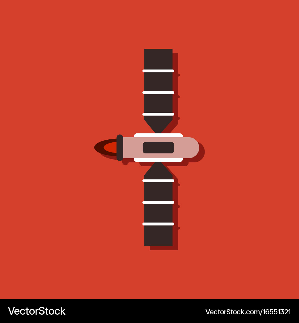Flat icon design collection space satellite Vector Image