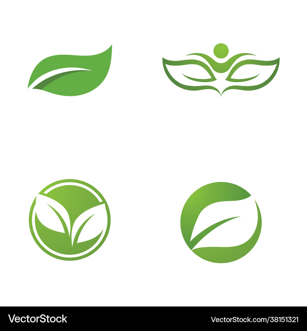 Leaf green nature ecology element image Royalty Free Vector