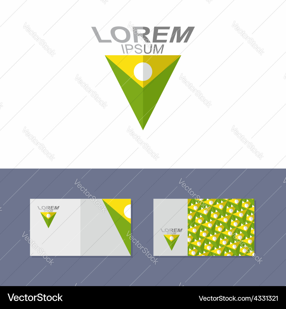 Logo design element with business card template Vector Image