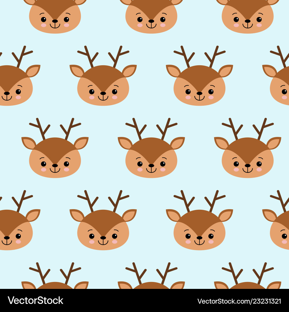 Seamless childish pattern with cute deer creative Vector Image