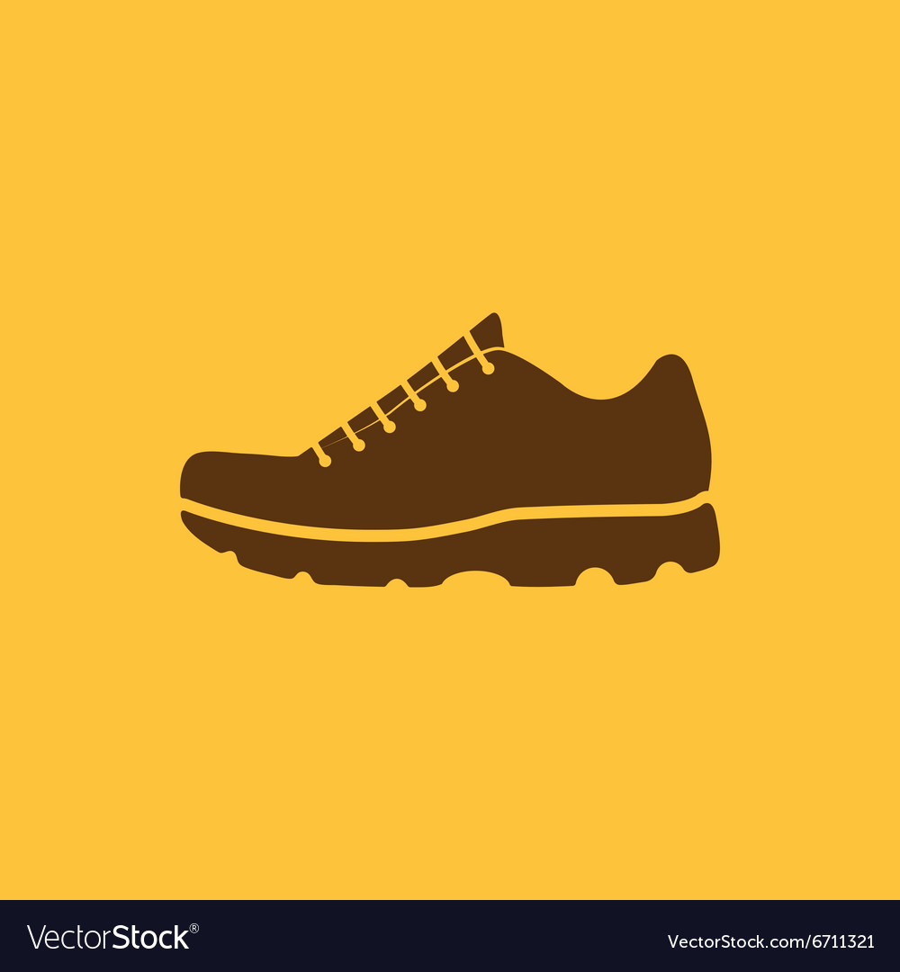 Sneaker icon shoes symbol flat Royalty Free Vector Image