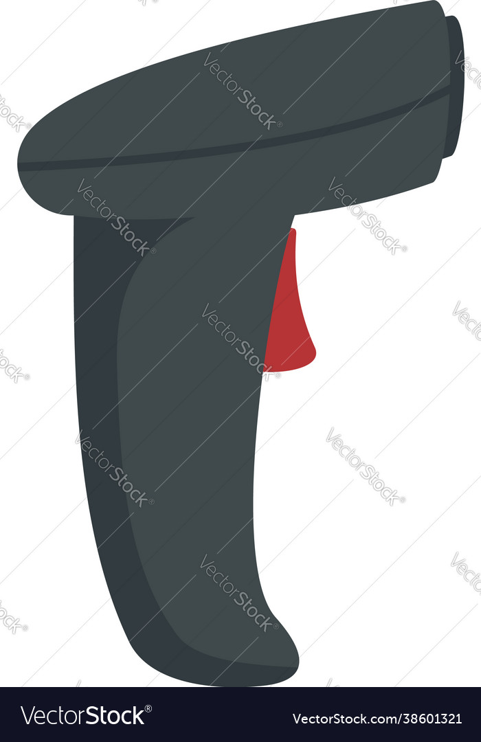 Warehouse barcode scanner icon flat isolated Vector Image