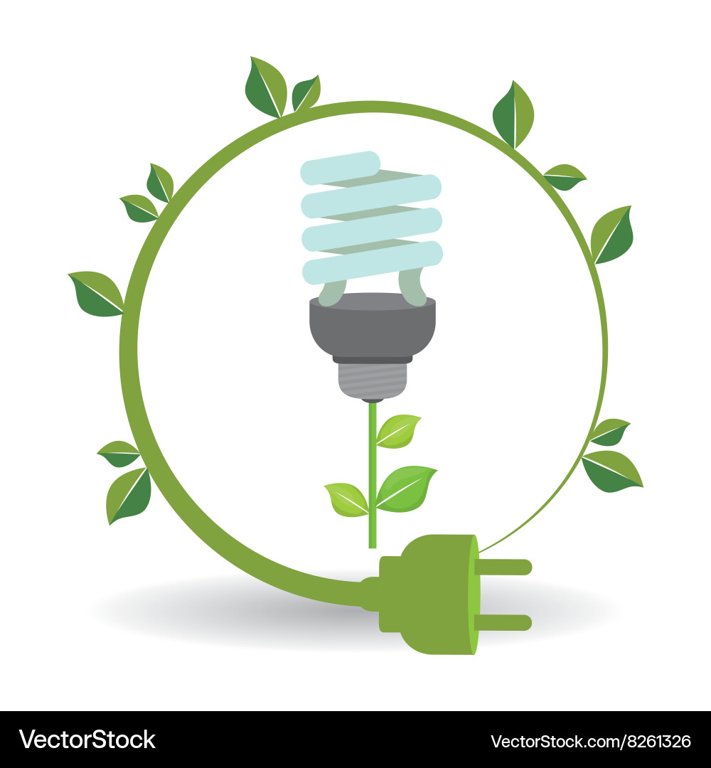 Eco plug design Royalty Free Vector Image - VectorStock