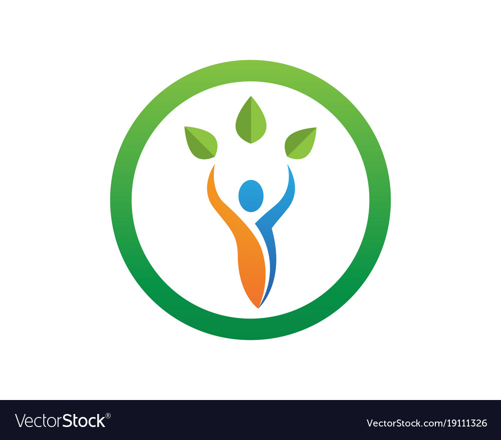 Health nature people symbols and logo template Vector Image