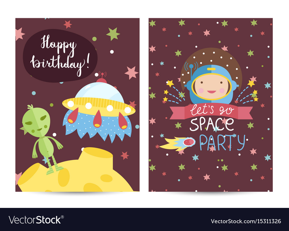 Invitation on children costumed birthday party Vector Image