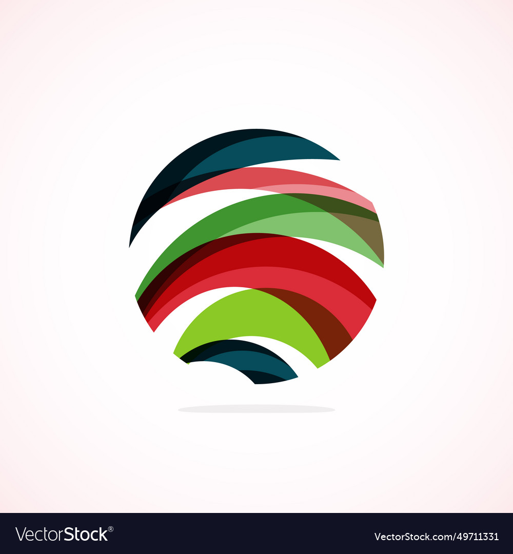 Abstract circle logo - minimalist emblem timeless Vector Image