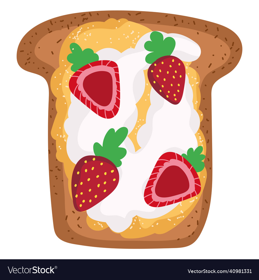 Bread and fruits Royalty Free Vector Image - VectorStock